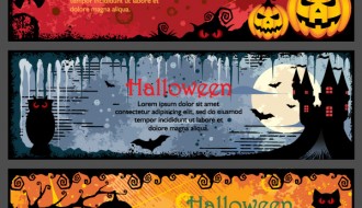 3 banner Halloween – Halloween night banner