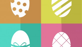 4 uova di Pasqua – colours silhouette  Easter eggs