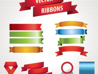 stickers – vector ribbons